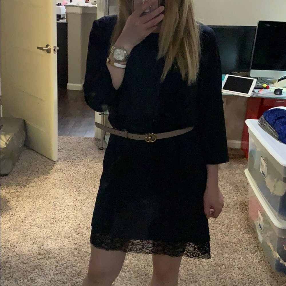 Cute plaid lace dress